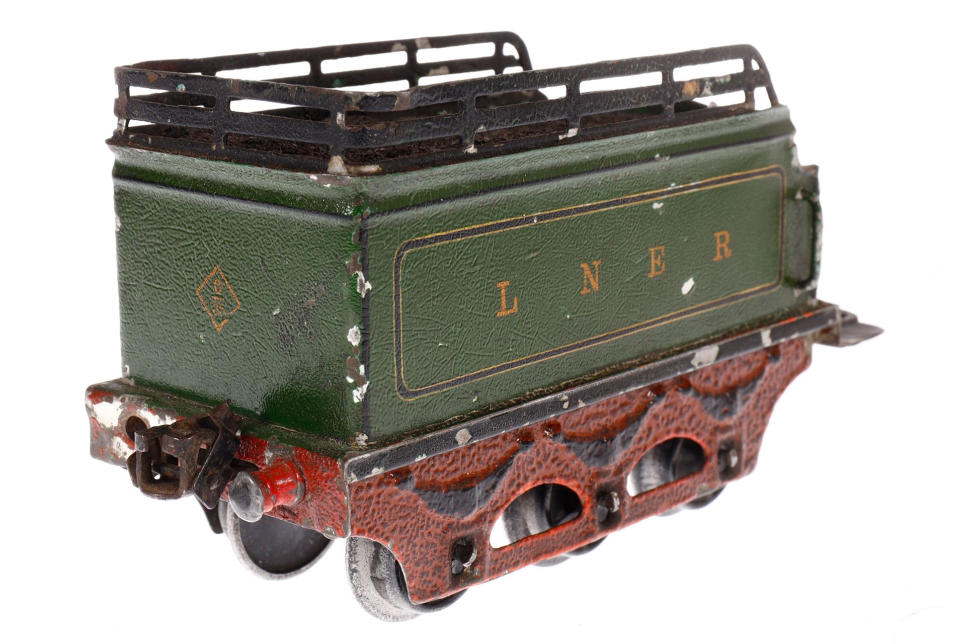 Märklin engl. Tender LNER, Spur 0, grün, 1 Griffstange und 1 Puffer fehlen, LS und stark - Image 3 of 4