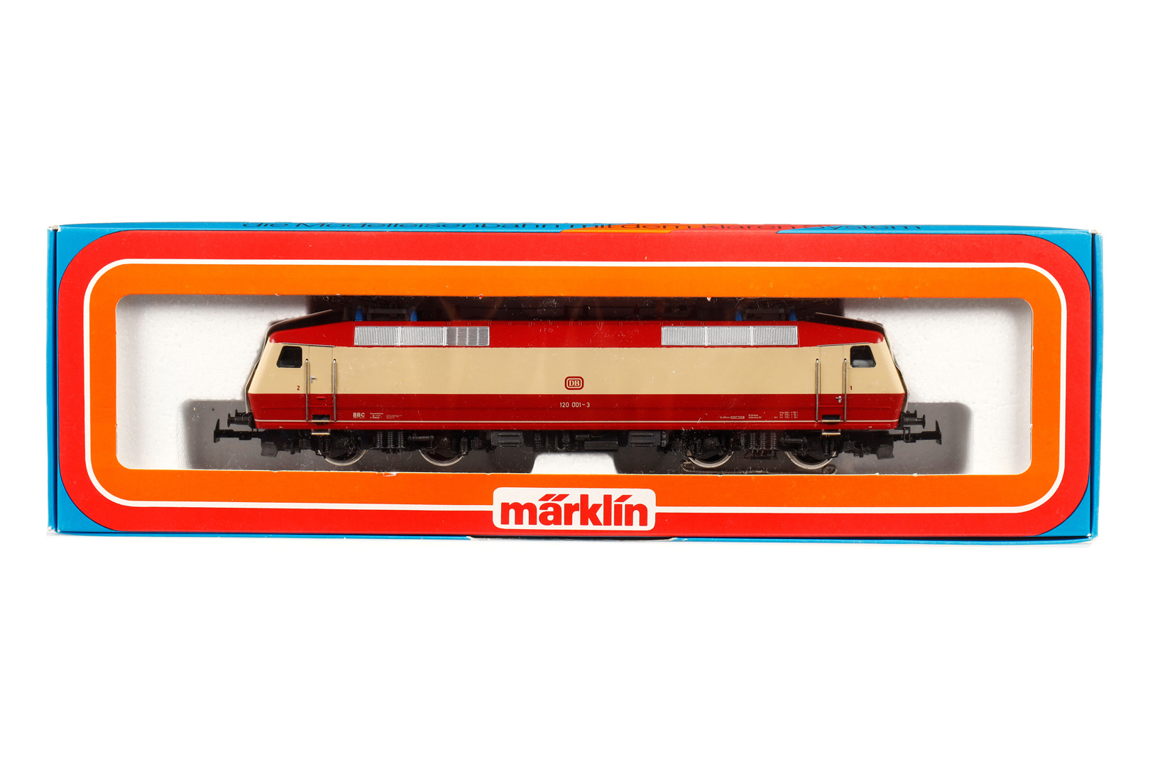 Märklin E-Lok ”120 001-3” 3153, Spur H0, creme/rot, Alterungsspuren, OK, Z 1-2