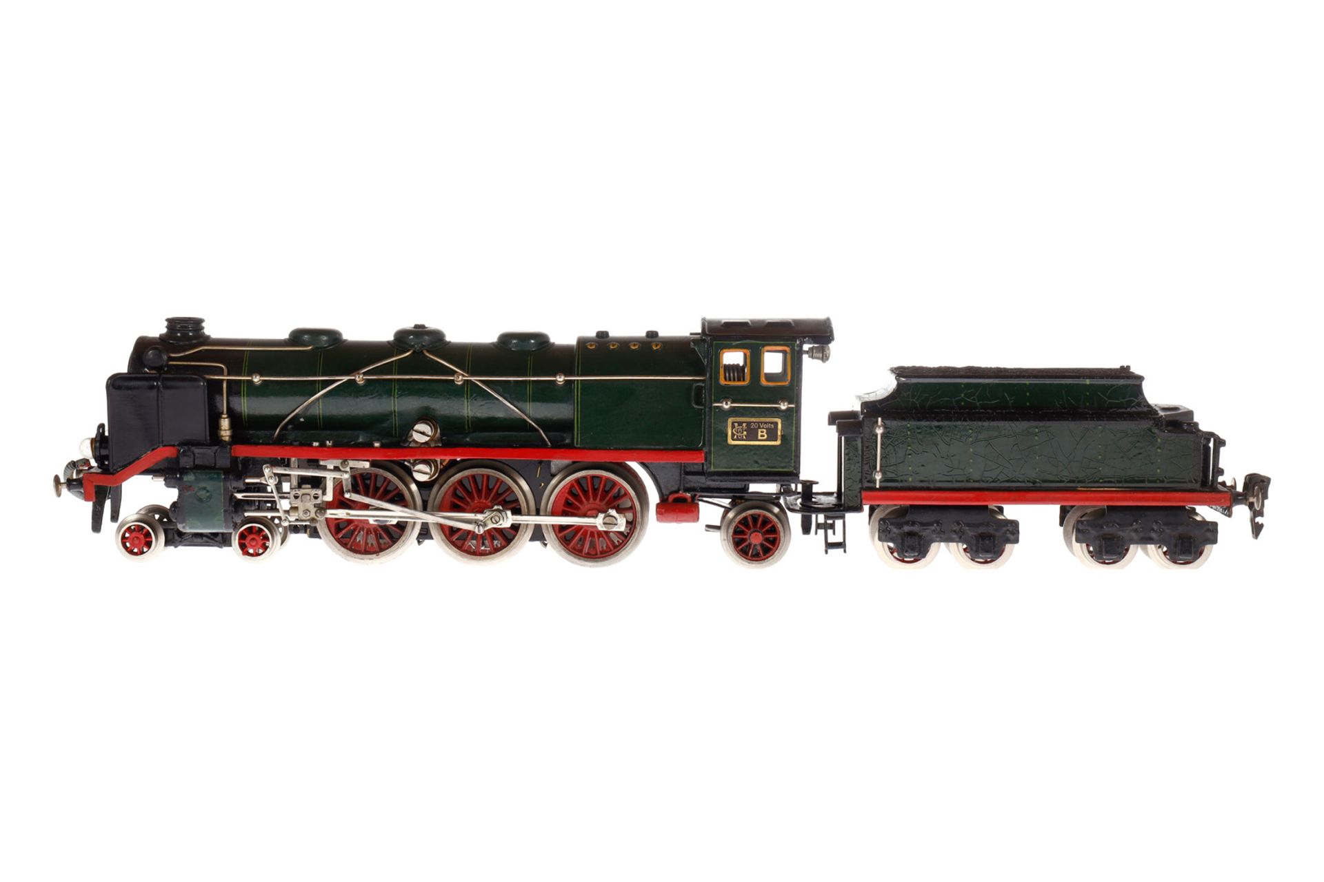 Märklin 2-C-1 Dampflok HR 66/13020, Spur 0, elektr., grün/schwarz, mit Tender, kW und 2 el. bel.