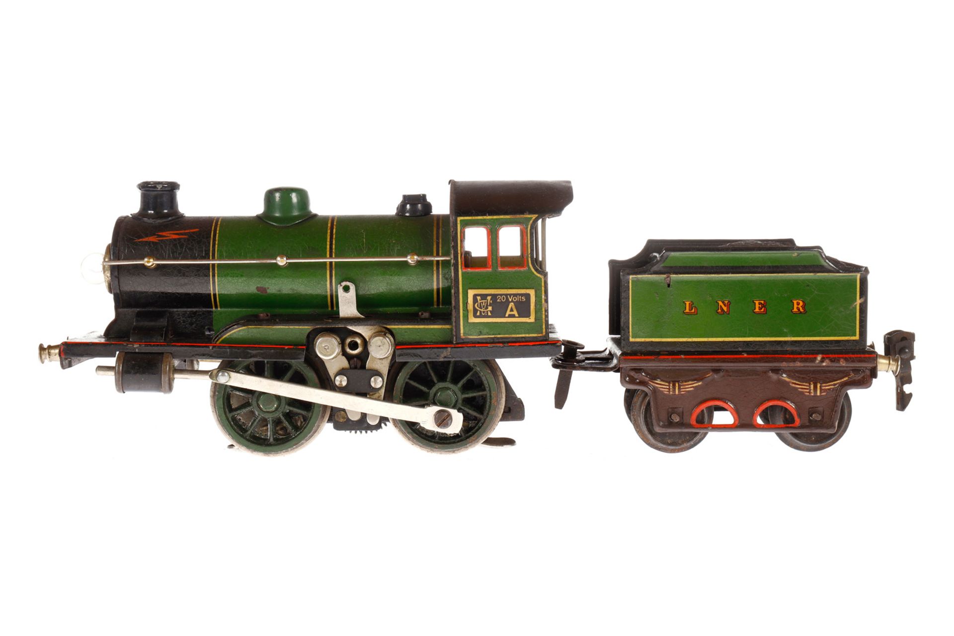 Märklin engl. B-Dampflok R 13030 LNER, Spur 0, elektr., grün/schwarz, mit Tender und 1 el. bel.