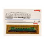 Märklin Dampftriebwagen ”600.02” 3426, Spur H0, hellgrün/dunkelgrün, Alterungsspuren, OK, Z 2