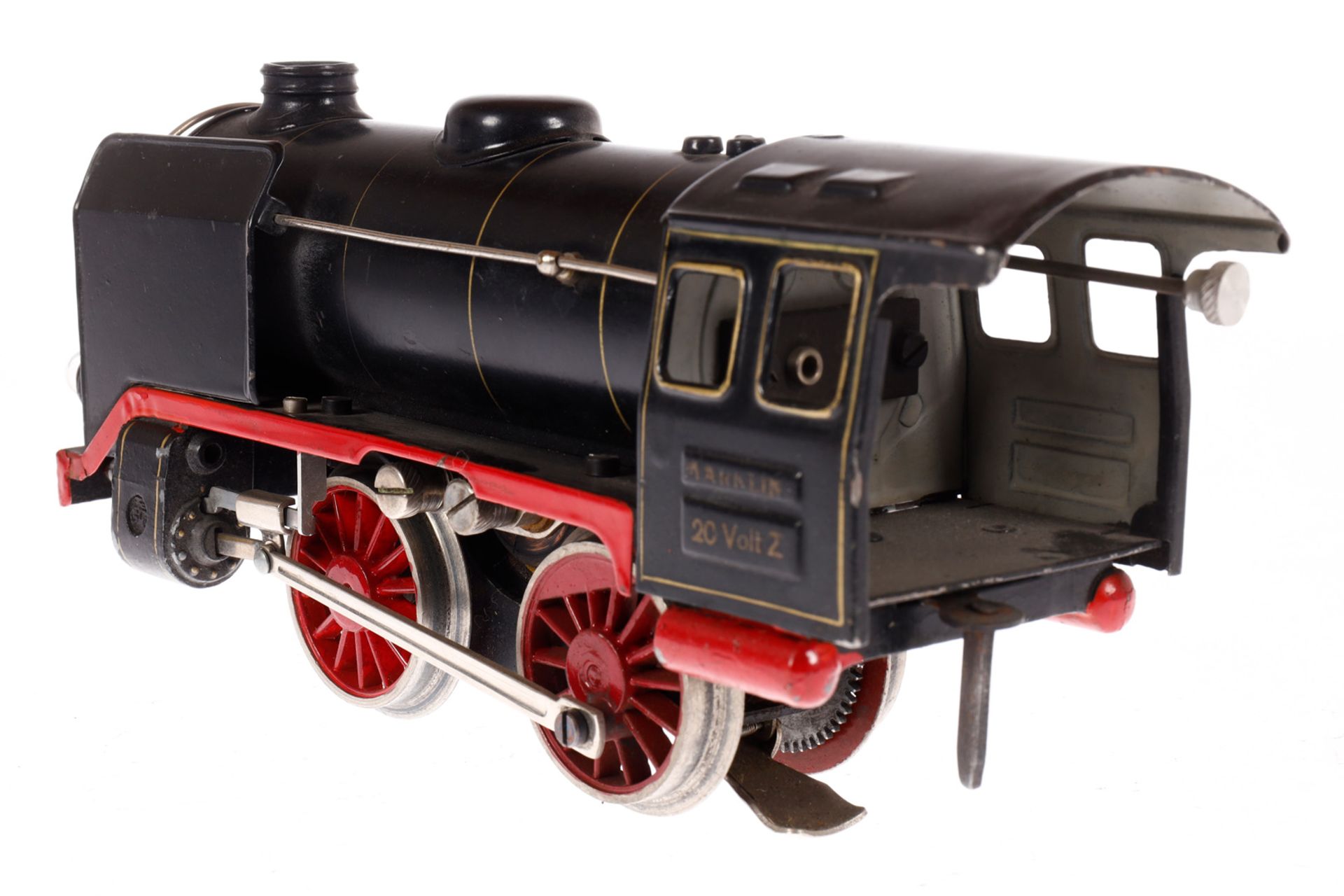 Märklin B-Dampflok R 66/12910, Spur 0, elektr., schwarz, mit Tender, gW und 2 el. bel. - Image 3 of 6