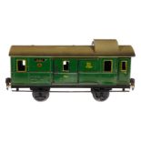 Märklin Gepäckwagen 1808, Spur 1, CL, mit 2 AT und 2 ST, LS und gealterter Lack, L 27, Z 2