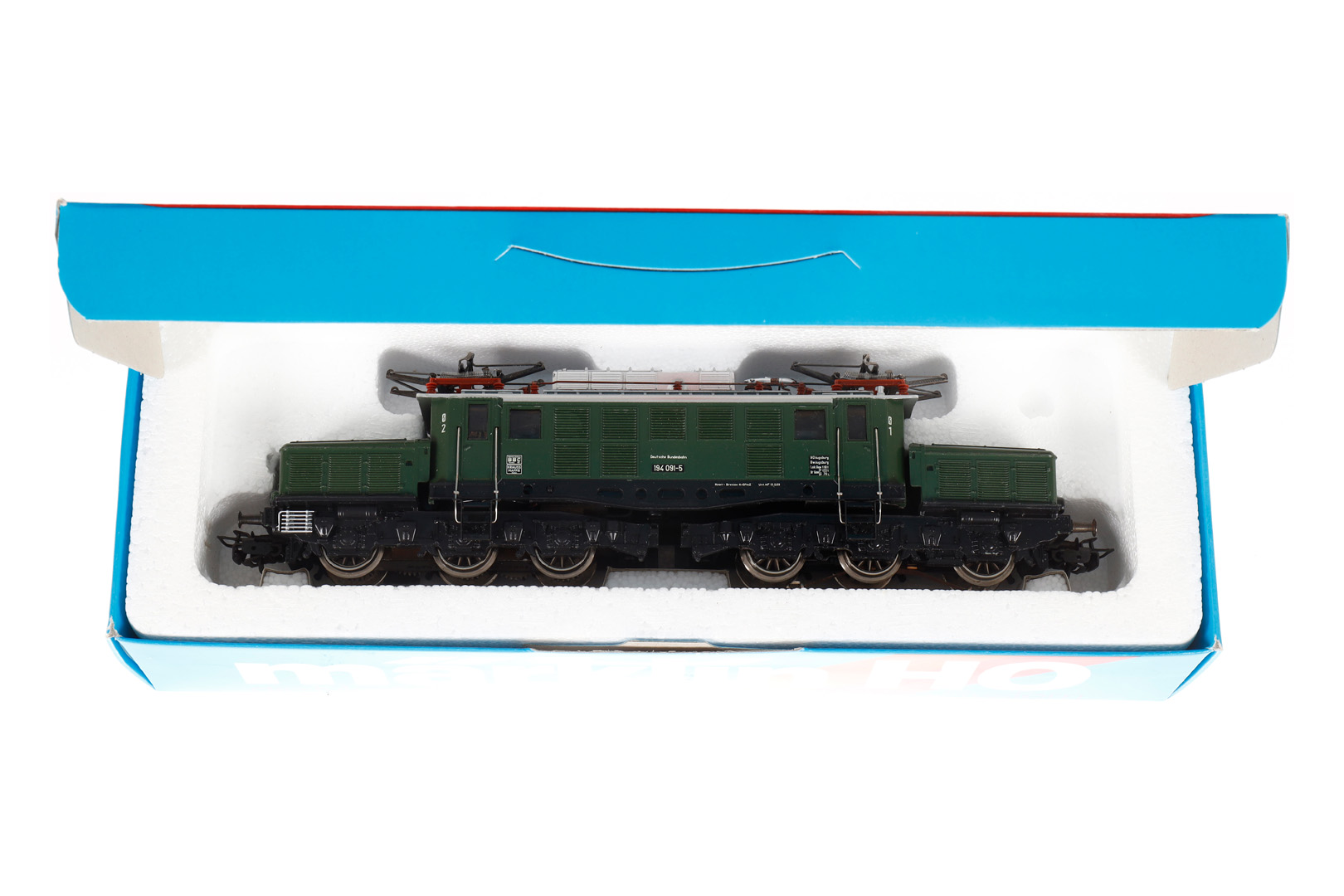 Märklin E-Lok ”194 091-5” 3022, Spur H0, grün, Alterungsspuren, OK, Z 1-2