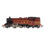 Hornby Dublo 1-C-2 Tenderlok 2679 LMS, Spur H0, rotbraun/schwarz, LS und Alterungsspuren, Z 3