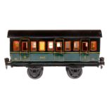 Märklin franz. Abteilwagen ”Nord” 1906, Spur 1, blau/schwarz, HL, mit Inneneinrichtung und 6 AT,