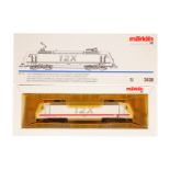 Märklin E-Lok ”128 001-5” 3438, Spur H0, weiß, Alterungsspuren, OK, Z 2