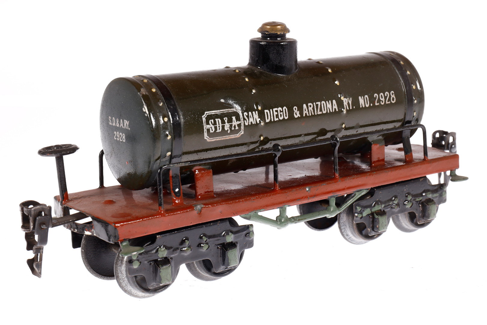 Märklin amerik. Kesselwagen 2928, Spur 0, HL, LS tw ausgeb., Kleinteile tw nachlackiert, - Image 3 of 4