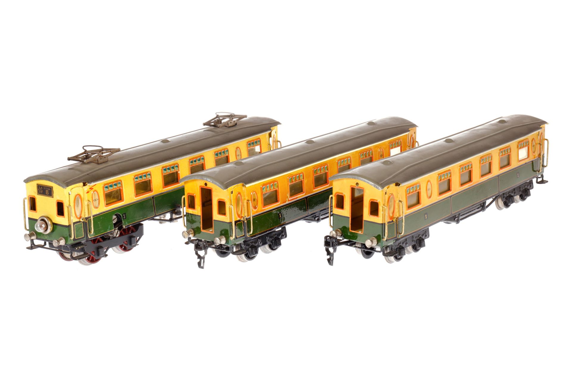 Märklin niederländ. Triebzug NL 13020/90/3, Spur 0, elektr., HL, 3-teilig, mit 1 el. bel.