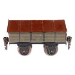 Märklin Zementwagen 1919, Spur 0, HL, ohne Aufschrift, erhöhte Stirnwände nachlackiert, LS, L 11,