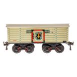 Bing Münchner Kindl Bierwagen, Spur 1, CL, mit 2 ST, LS und Alterungsspuren, L 25,5, Z 2-3