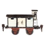 Märklin Löwenbräu Bierwagen 1907, Spur 0, uralt, HL, mit BRHh und 1 ST, Schwarz- und Braunbereich