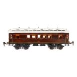 Märklin int. Speisewagen 1932 G, Spur 1, HL, mit Inneneinrichtung, 4 AT und Gussrädern, Schilder