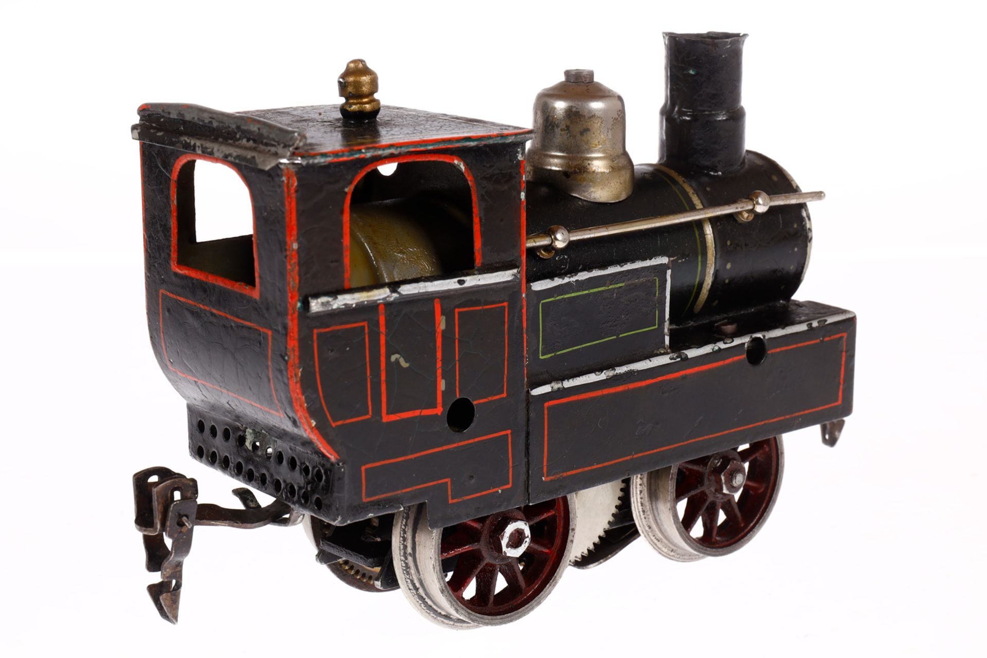 Märklin Zahnradlok, Spur 0, uralt, verändert auf elektr., tw rest. und ergänzt, Z 4 - Image 3 of 4