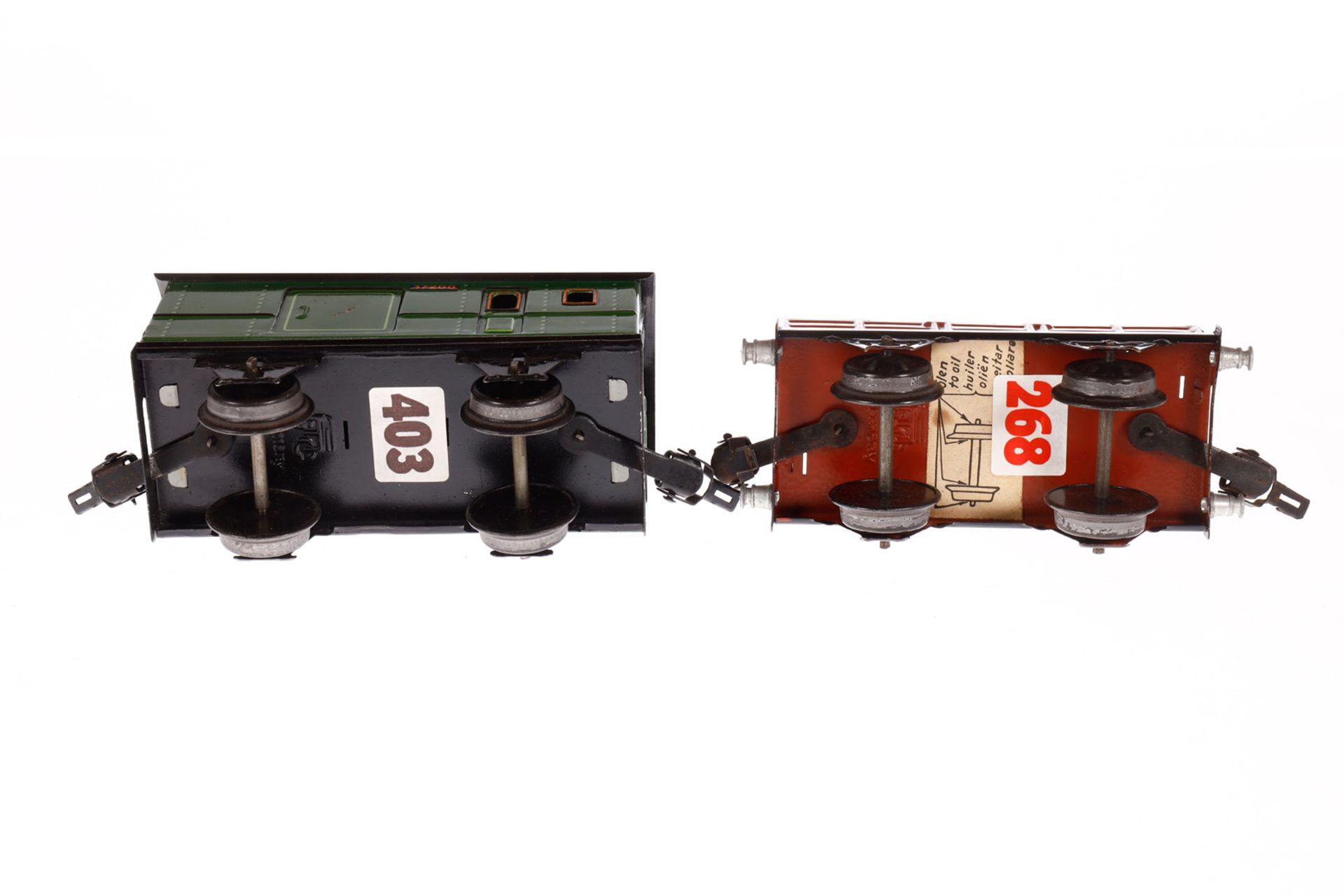 2 Märklin Wagen 1720 und 1916, Spur 0, CL und HL, LS und gealterter Lack, L 12,5 und 13, Z 2-3 - Image 3 of 3