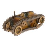 Märklin Raupenpanzer 1086/00, Mimikry, HL, Uhrwerk intakt, Gummiraupen altersbedingt hart und