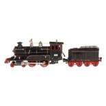 Märklin amerik. 2-B Dampflok AE 4021, Spur 1, spiritusbetrieben, HL, mit Tender, Brenner, Glocke und