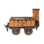 Märklin offener Güterwagen 1817, Spur 1, uralt, HL, mit BRHh, LS und stark gealterter Lack, L 13,