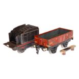 Märklin offener Güterwagen und Tender 1661/889, Spur 0, LS, L 13 und 10,5, Z 4