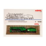 Märklin 2-C-1 Schlepptenderlok ”3673” 33182, Spur H0, grün/schwarz, Alterungsspuren, OK, Z 2