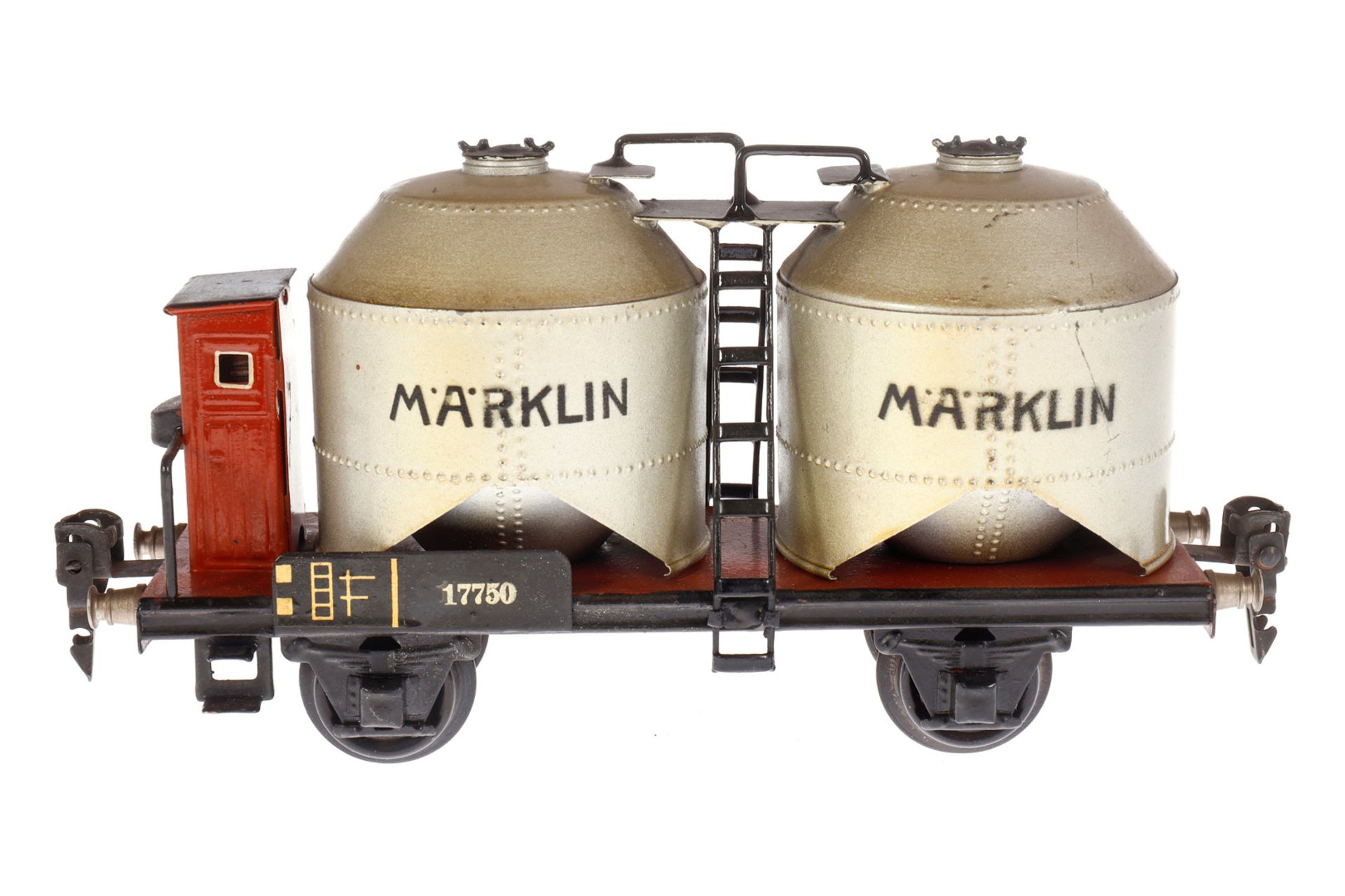 Märklin Braunkohlestaubwagen 1775, Spur 0, HL, mit BRH, LS tw ausgeb., gealterter Lack, L 18,5,