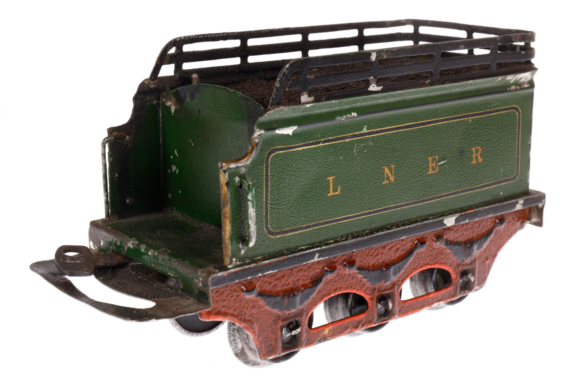 Märklin engl. Tender LNER, Spur 0, grün, 1 Griffstange und 1 Puffer fehlen, LS und stark - Image 2 of 4