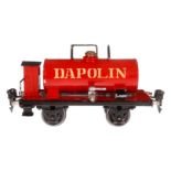 Märklin Dapolin Kesselwagen 1994, Spur 0, HL, mit BRH, LS tw ausgeb., gealterter Lack, L 16,5, Z 2-