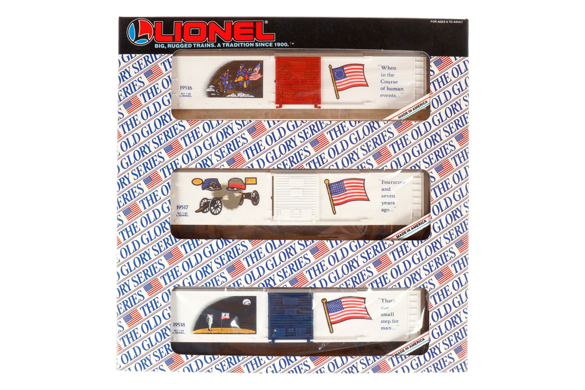 Lionel Güterwagen-Set ”The old Glory Series” 6-19599, Spur 0, Kunststoff, 3-teilig, OK, Z 1-2