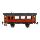 Märklin int. Speisewagen 1942, Spur 1, HL, mit Inneneinrichtung, Dach ersetzt, Schwarzbereiche ÜL,