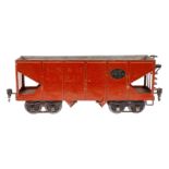 Märklin amerik. Selbstentladewagen 2929, Spur 1, HL, LS und gealterter Lack, L 28, Z 3