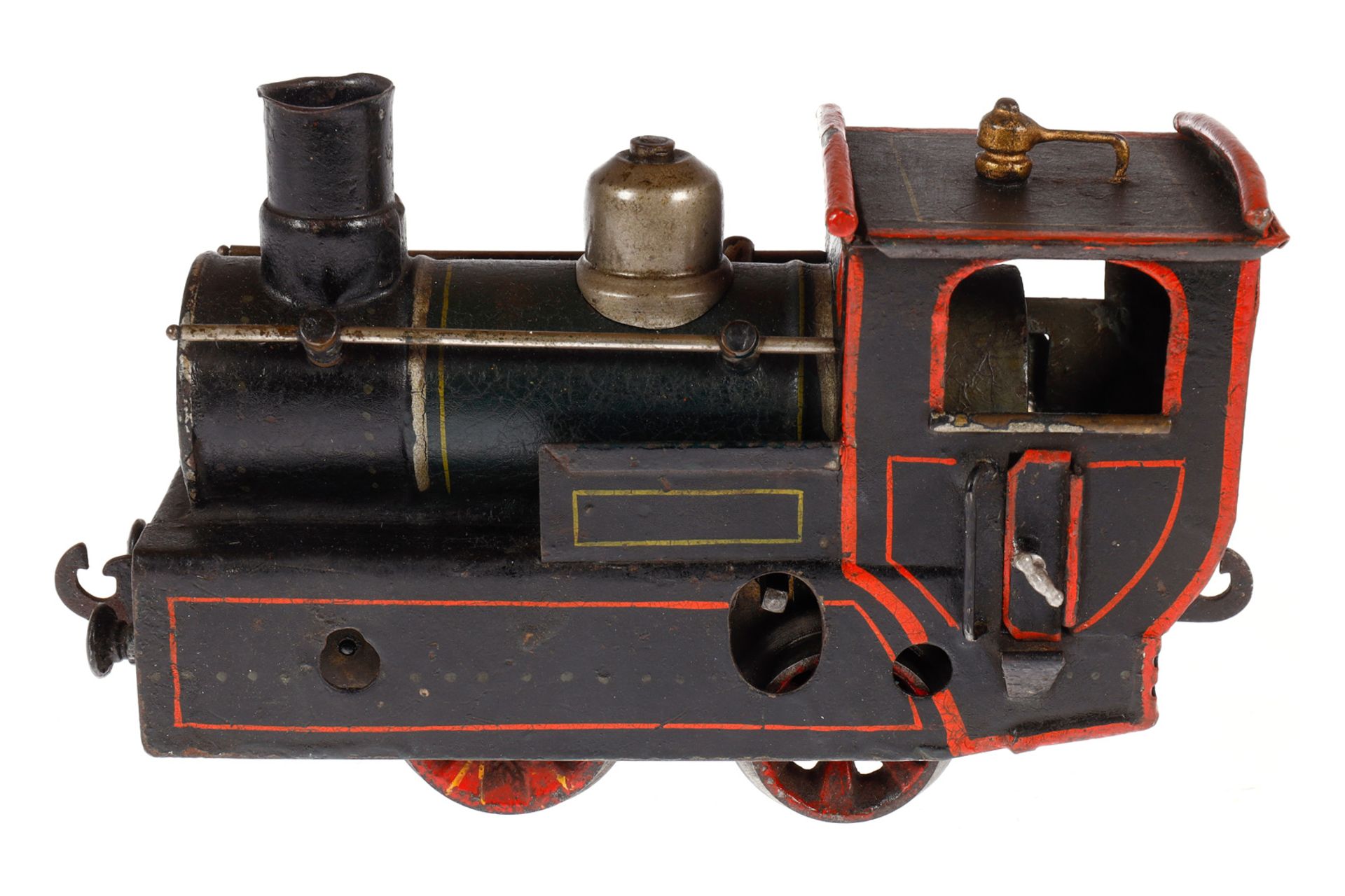 Märklin Zahnradlok 2320, Spur 0, uralt, Uhrwerk intakt, HL, mit 2 AT und Bremse, Griffstangen tw