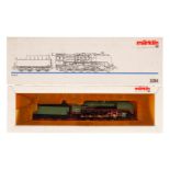 Märklin 1-E Schlepptenderlok ”25 016” 3314, Spur H0, grün/schwarz, Alterungsspuren, OK, Z 2