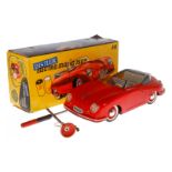 Distler Electro Matic Porsche Cabrio 7500, rot, batteriebetrieben, mit Fernsteuerung und