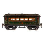 Märklin schweizer Personenwagen 1886, Spur 0, CL, mit 4 AT und Gussrädern, LS und stark gealterter