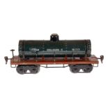 Märklin amerik. Kesselwagen 2928, Spur 1, HL, Kessel verdellt, LS und gealterter Lack, L 28, Z 3