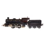 Märklin B-Dampflok R 4021, Spur 1, spiritusbetrieben, schwarz, mit Tender, Brenner ersetzt, farbl.