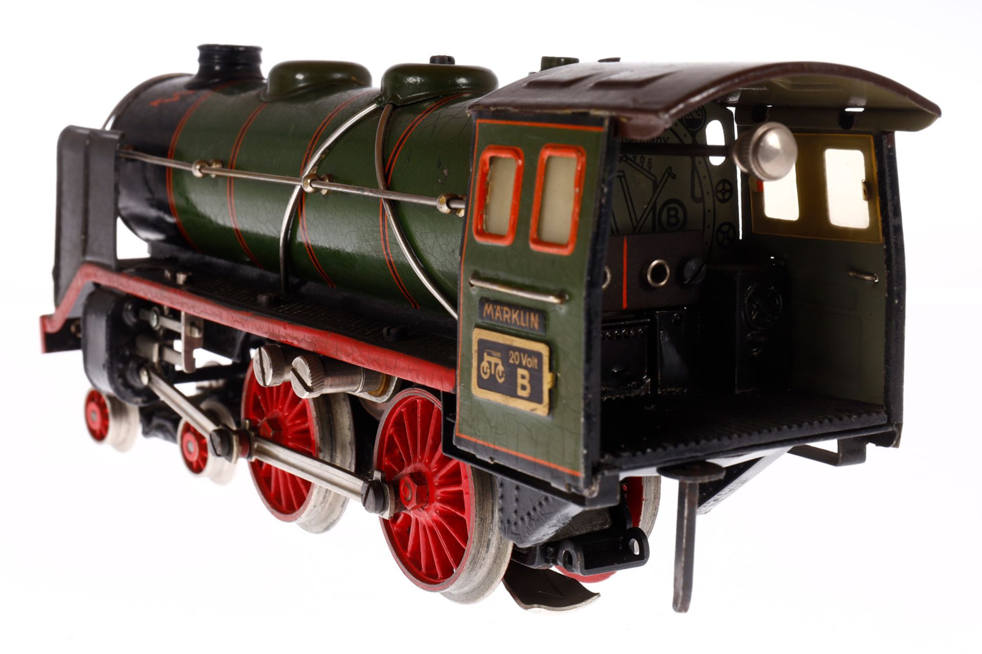 Märklin 2-B Dampflok E 66/12920, Spur 0, elektr., grün/schwarz, mit Tender, kW und 2 el. bel. - Image 3 of 6