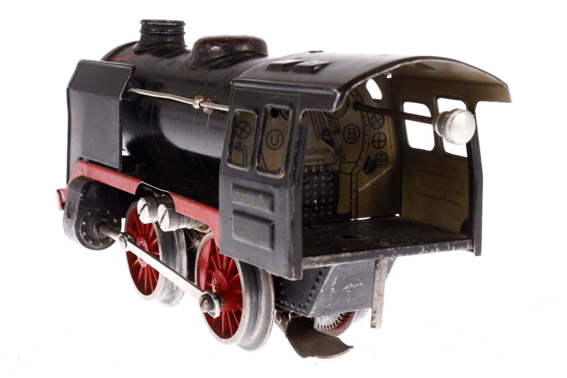 Märklin B-Dampflok R 66/12900, Spur 0, elektr., schwarz, mit Tender, gW und 1 el. bel. Stirnlampe, - Image 3 of 7