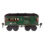 Märklin Personen/Postwagen 1887, Spur 0, CL, mit 2 ST, Schwarzbereiche rest., LS/RS, L 16,5, Z 3