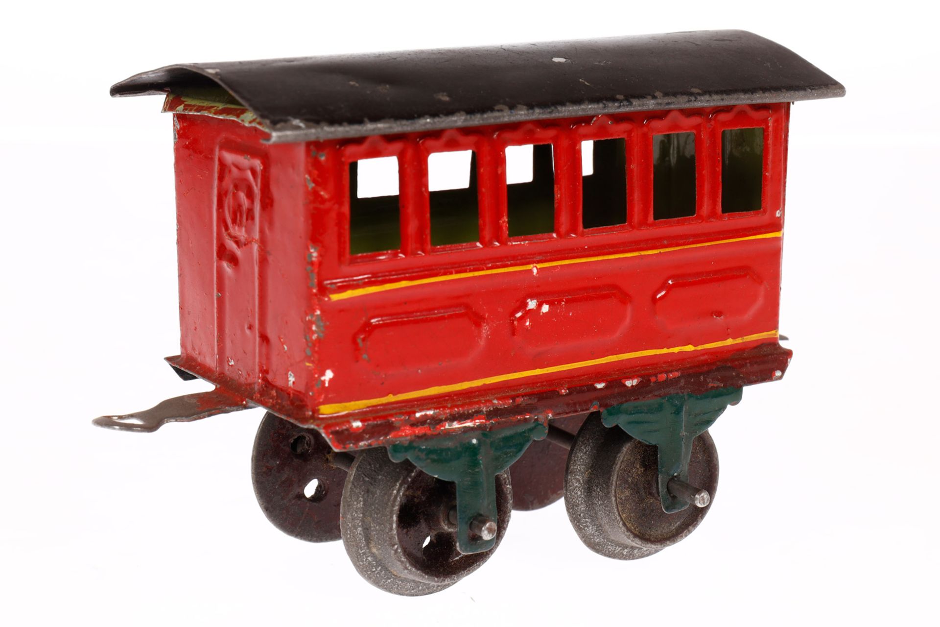 Märklin Personenwagen 1805, Spur 0, uralt, HL, mit Schnappkupplungen und versch. Gussrädern, LS - Image 2 of 4