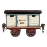 Märklin Export Bierwagen 1808, Spur 0, uralt, HL, mit 1 ST, LS tw ausgeb., gealterter Lack, L 9,5, Z