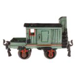 Märklin Hilfswagen 1827, Spur 0, uralt, HL, mit Inneneinrichtung, BRHh und 2 ST, 1 Fremdbohrung im