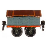 Märklin Zementwagen 1815, Spur 0, uralt, mit 2 Klappdeckeln, meist farbl. rest., LS und gealterter