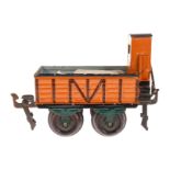 Märklin offener Güterwagen 1817, Spur 0, uralt, HL, mit BRHh, LS und gealterter Lack, L 8, sonst