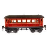 Märklin Mitropa Schlafwagen 1886, Spur 0, CL, mit 4 AT, LS und gealterter Lack, L 21,5, Z 2-3