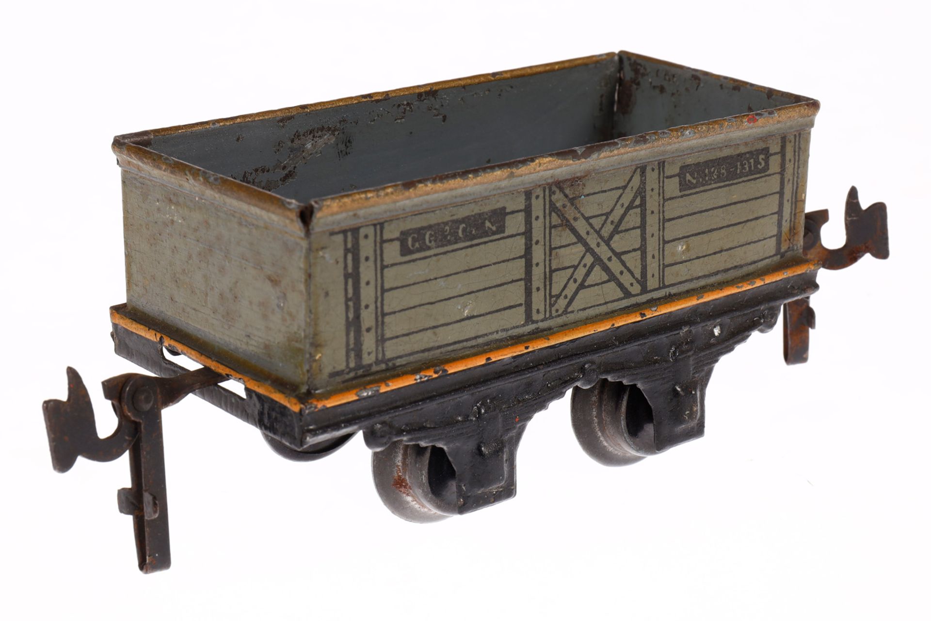Carette offener Güterwagen, Spur 0, uralt, HL, Radsätze ergänzt, LS, L 9, Z 3 - Image 3 of 5