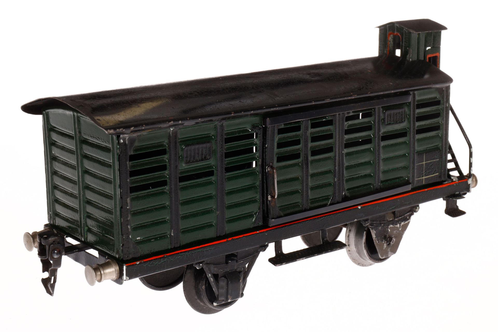 Märklin Viehwagen 1989, Spur 1, HL, mit BRHh und 2 ST, Bremserhausdach nachlackiert, 1 - Bild 2 aus 4