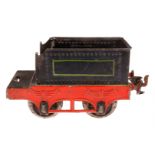 Märklin Tender, Spur 1, uralt, HL, Kupplung besch., LS und gealterter Lack, L 13,5, Z 3