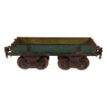 Märklin offener Güterwagen 1818, Spur 1, uralt, HL, mit 4 abklappbaren Wänden, LS/RS, gealterter
