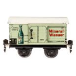 Märklin Mineralwasserwagen 1687, Spur 0, CL, mit 1 ST, LS und gealterter Lack, L 13, Z 2-3